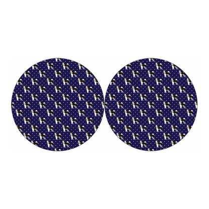 Alaskan Malamute Pattern Print Car Coasters