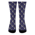 Alaskan Malamute Pattern Print Crew Socks