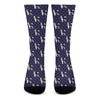 Alaskan Malamute Pattern Print Crew Socks