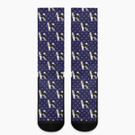 Alaskan Malamute Pattern Print Crew Socks