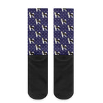 Alaskan Malamute Pattern Print Crew Socks