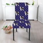 Alaskan Malamute Pattern Print Dining Chair Slipcover