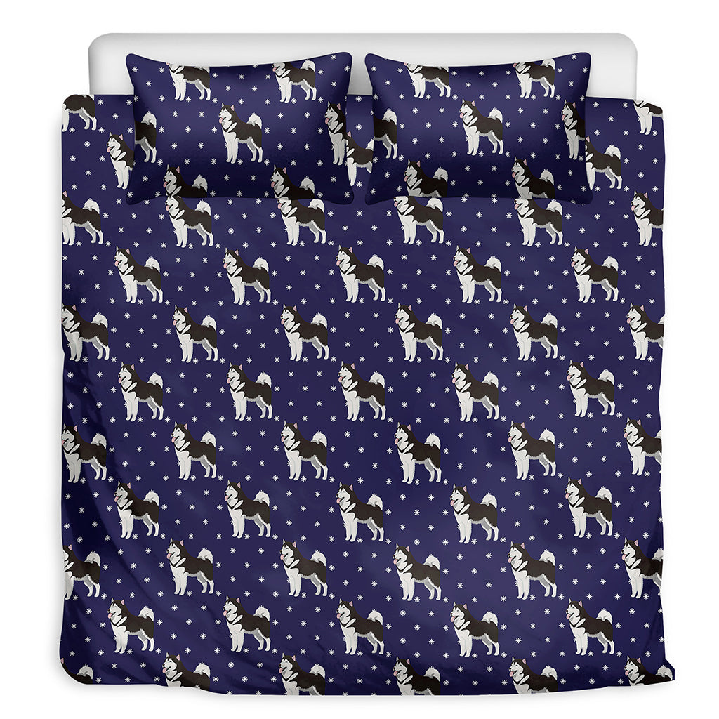 Alaskan Malamute Pattern Print Duvet Cover Bedding Set