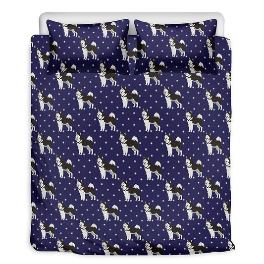 Alaskan Malamute Pattern Print Duvet Cover Bedding Set