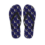 Alaskan Malamute Pattern Print Flip Flops