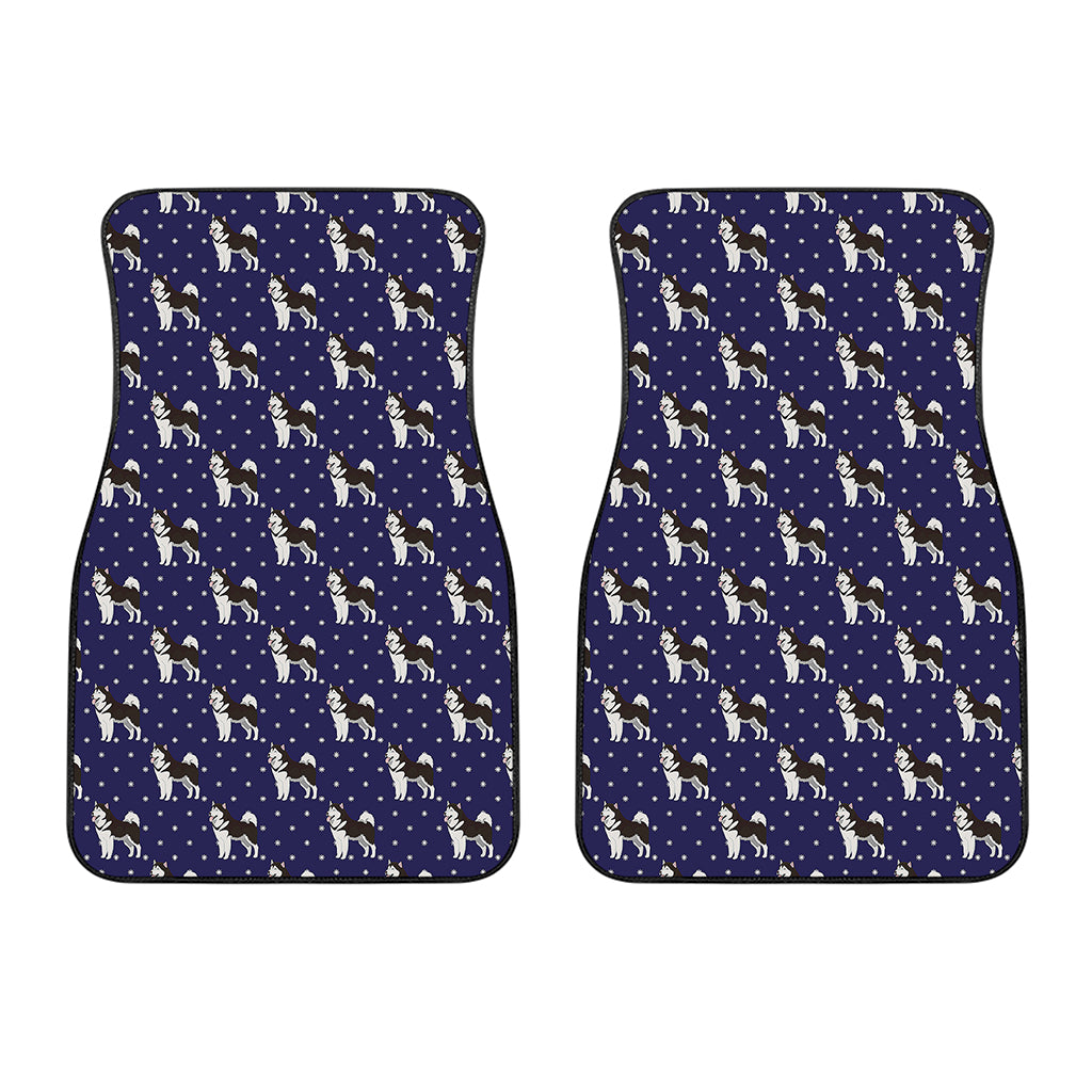 Alaskan Malamute Pattern Print Front Car Floor Mats