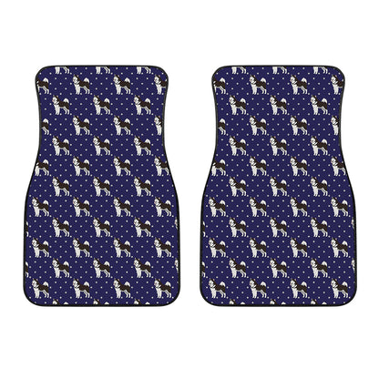 Alaskan Malamute Pattern Print Front Car Floor Mats