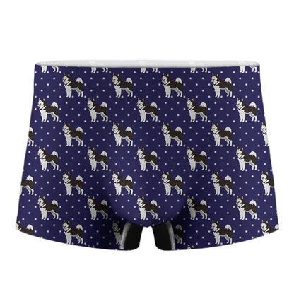 Alaskan Malamute Pattern Print Men's Boxer Briefs
