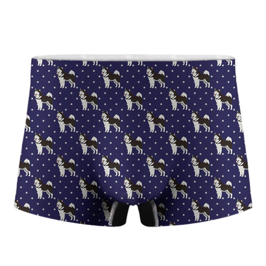 Alaskan Malamute Pattern Print Men's Boxer Briefs