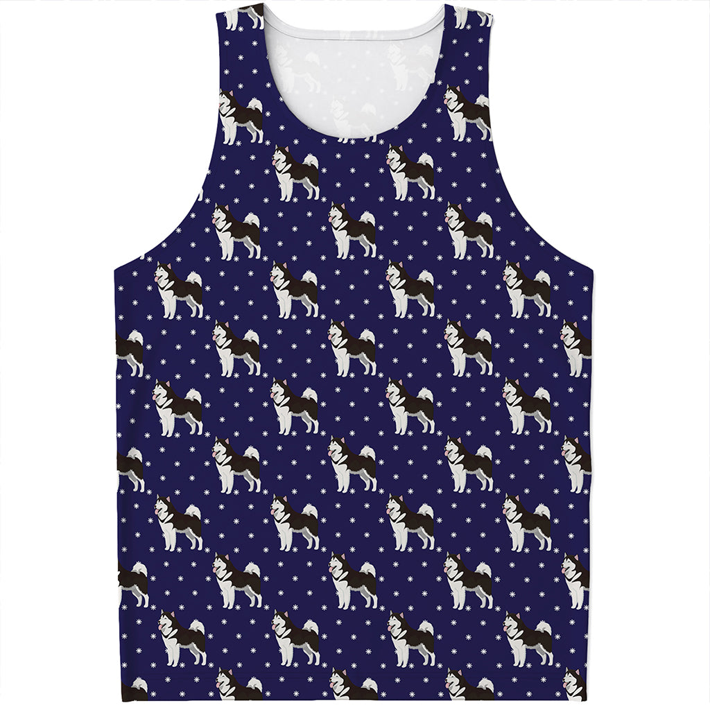 Alaskan Malamute Pattern Print Men's Tank Top