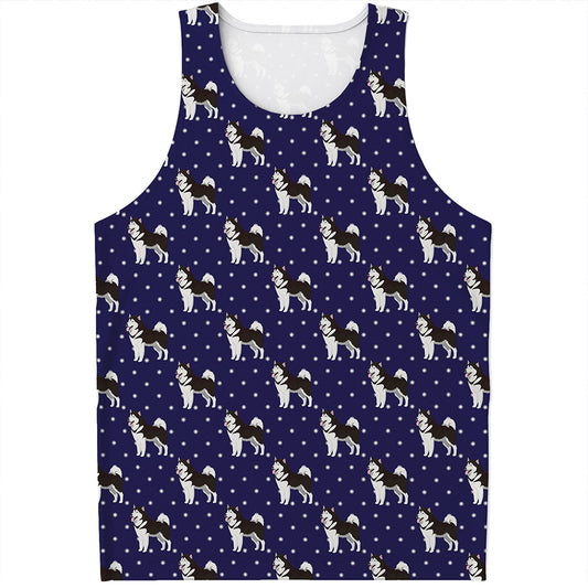 Alaskan Malamute Pattern Print Men's Tank Top