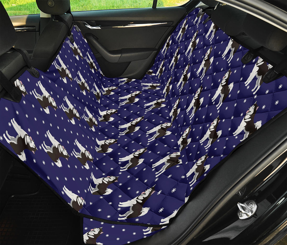 Alaskan Malamute Pattern Print Pet Car Back Seat Cover