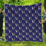 Alaskan Malamute Pattern Print Quilt