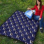 Alaskan Malamute Pattern Print Quilt