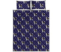 Alaskan Malamute Pattern Print Quilt Bed Set
