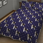 Alaskan Malamute Pattern Print Quilt Bed Set
