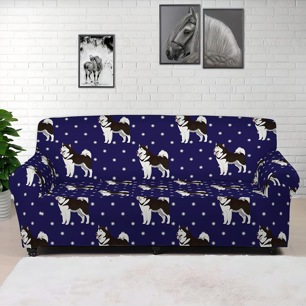 Alaskan Malamute Pattern Print Sofa Cover