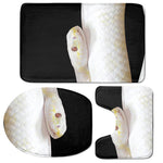Albino Snake Print 3 Piece Bath Mat Set