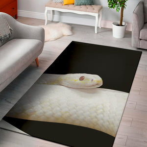 Albino Snake Print Area Rug