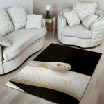 Albino Snake Print Area Rug