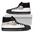 Albino Snake Print Black High Top Sneakers