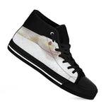 Albino Snake Print Black High Top Shoes