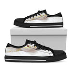 Albino Snake Print Black Low Top Shoes 