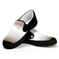 Albino Snake Print Black Slip On Sneakers