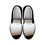 Albino Snake Print Black Slip On Shoes