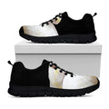 Albino Snake Print Black Running Shoes