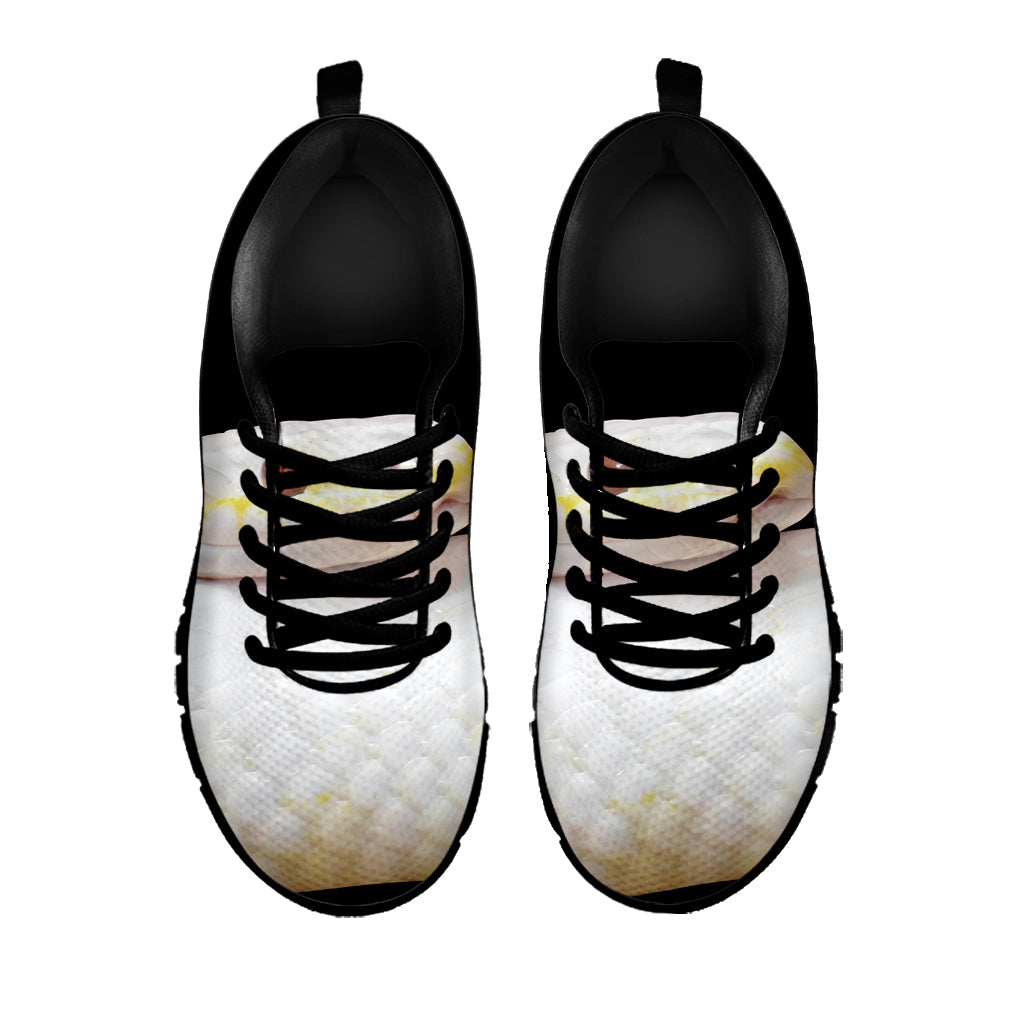 Albino Snake Print Black Sneakers