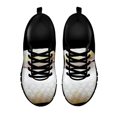 Albino Snake Print Black Sneakers