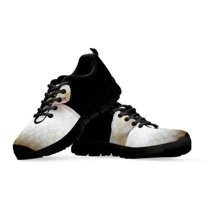 Albino Snake Print Black Sneakers