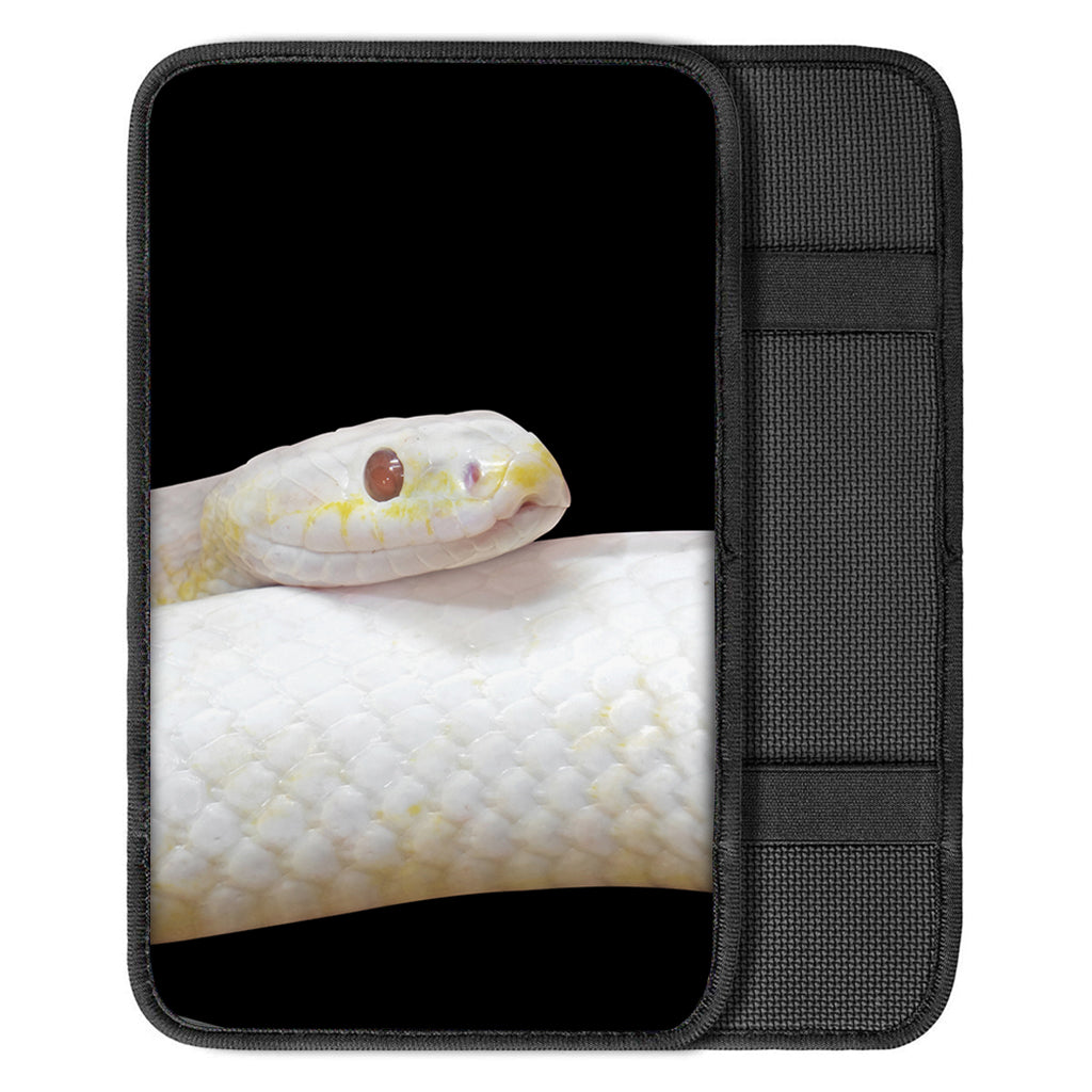 Albino Snake Print Car Center Console Cover