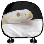 Albino Snake Print Car Headrest Covers