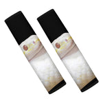 Albino Snake Print Car Seat Belt Covers