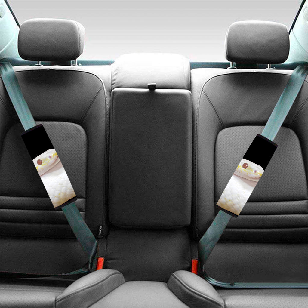Albino Snake Print Car Seat Belt Covers