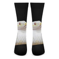 Albino Snake Print Crew Socks