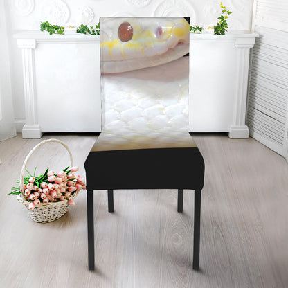 Albino Snake Print Dining Chair Slipcover