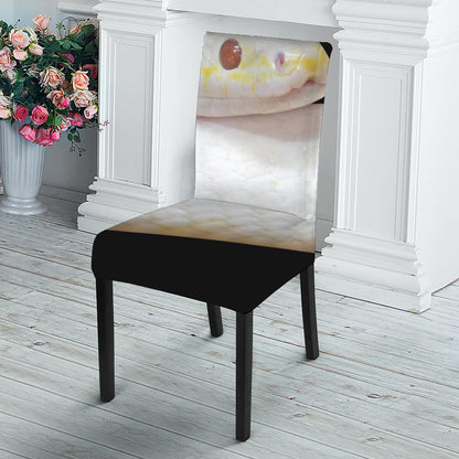 Albino Snake Print Dining Chair Slipcover