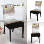 Albino Snake Print Dining Chair Slipcover