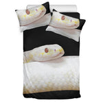 Albino Snake Print Duvet Cover Bedding Set