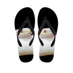 Albino Snake Print Flip Flops