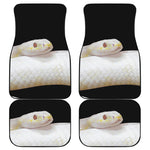 Albino Snake Print Front and Back Car Floor Mats