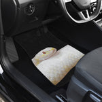 Albino Snake Print Front and Back Car Floor Mats