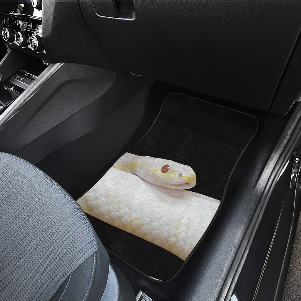 Albino Snake Print Front and Back Car Floor Mats