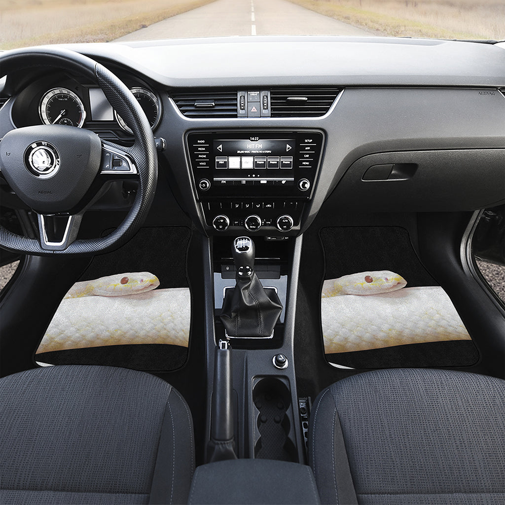Albino Snake Print Front Car Floor Mats