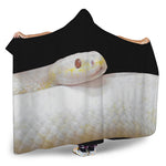 Albino Snake Print Hooded Blanket