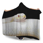 Albino Snake Print Hooded Blanket