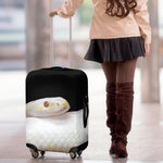 Albino Snake Print Luggage Cover